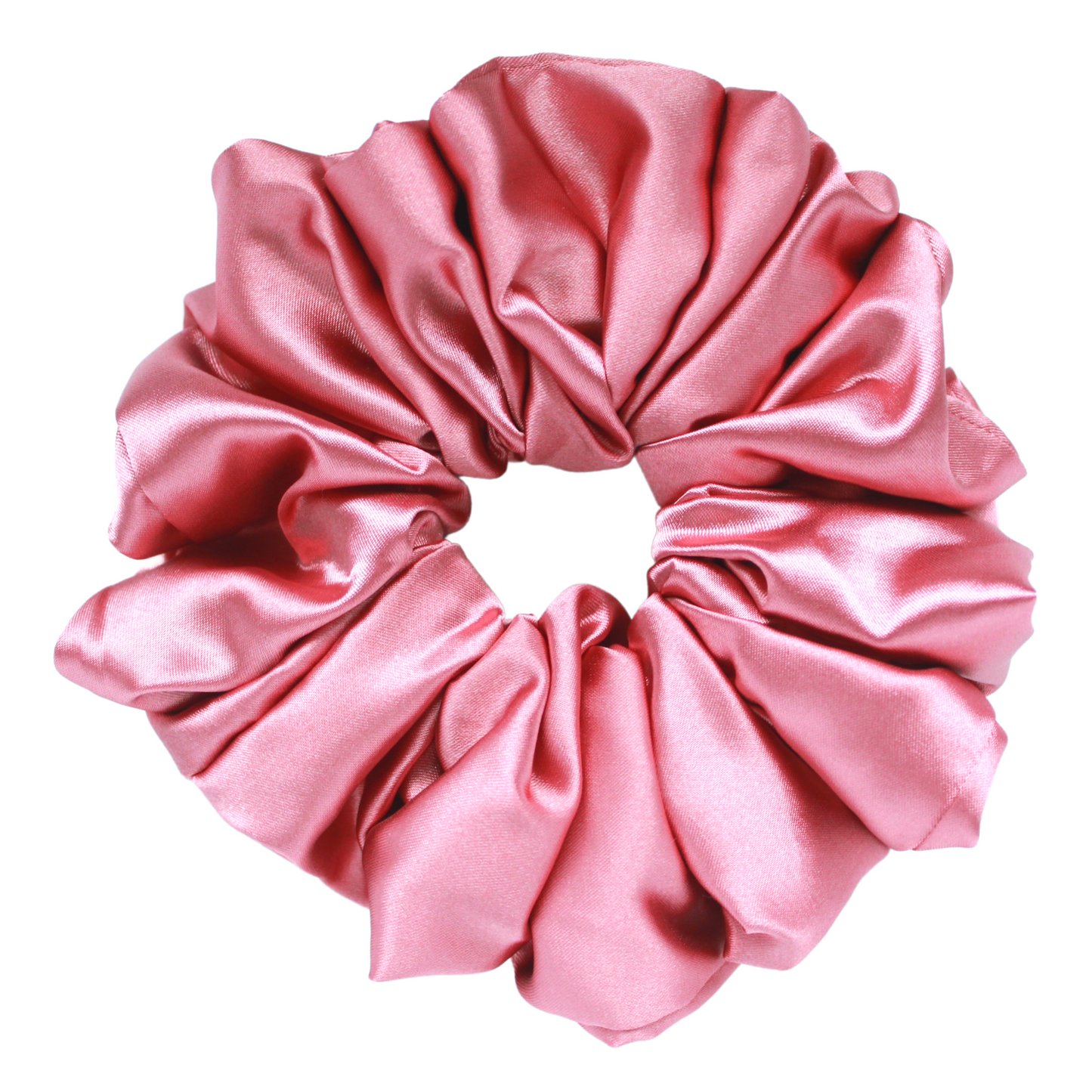 Dusty Rose Satin Scrunchie