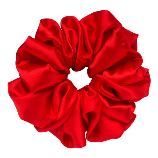 Red Satin Scrunchie