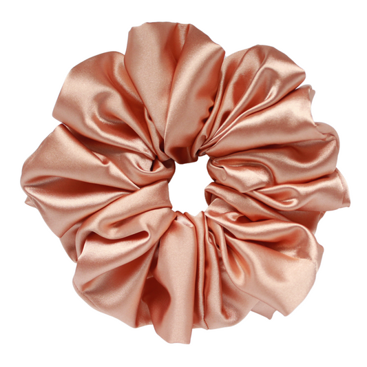 Peach Satin Scrunchie