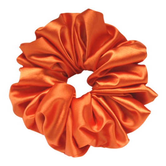 Orange Satin Scrunchie