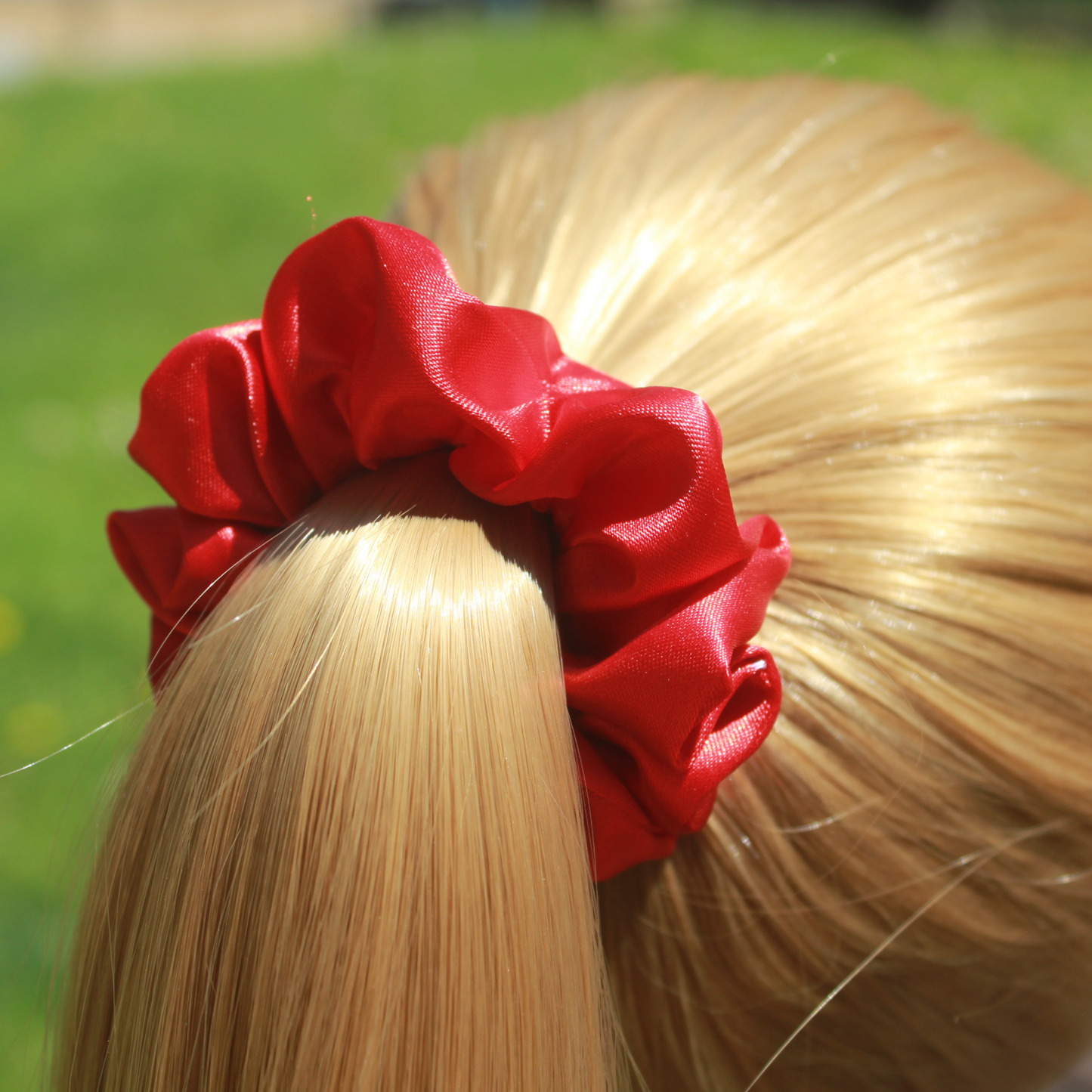 Red Satin Scrunchie