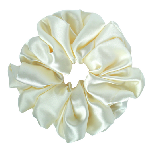 Off-White Satin Scrunchie