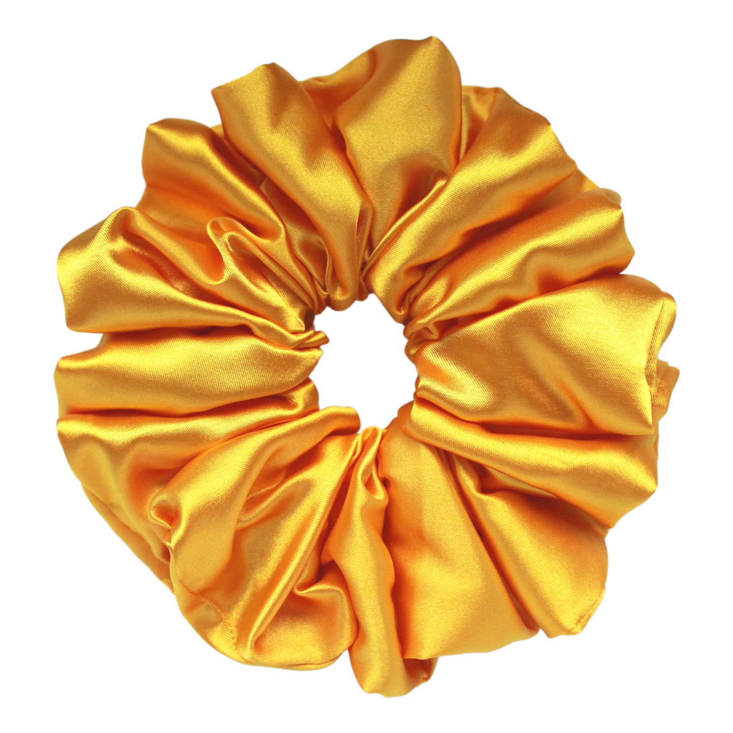 Sunflower Yellow Satin Scrunchie