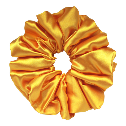 Sunflower Yellow Satin Scrunchie