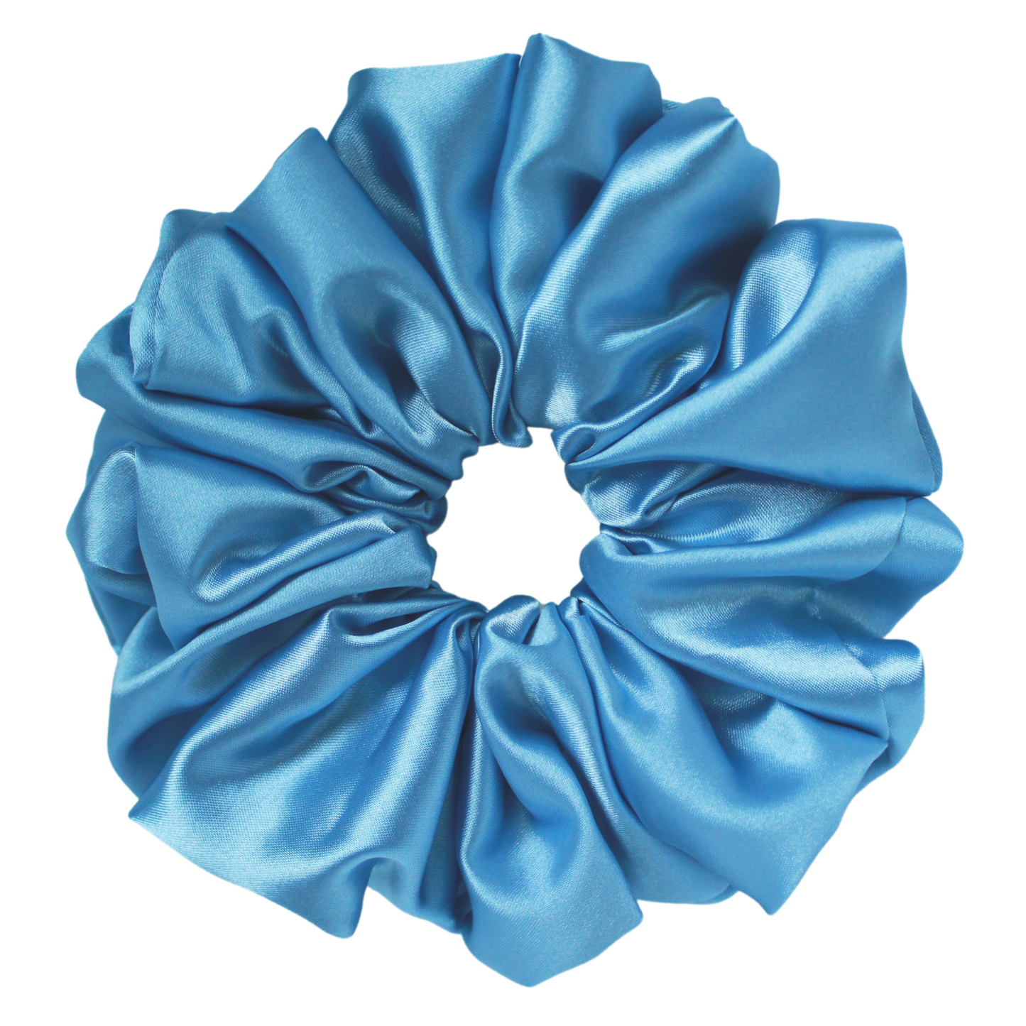 Light Blue Satin Scrunchie