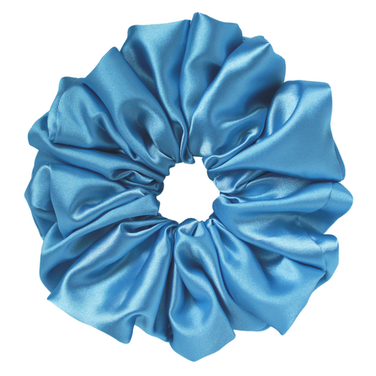 Light Blue Satin Scrunchie