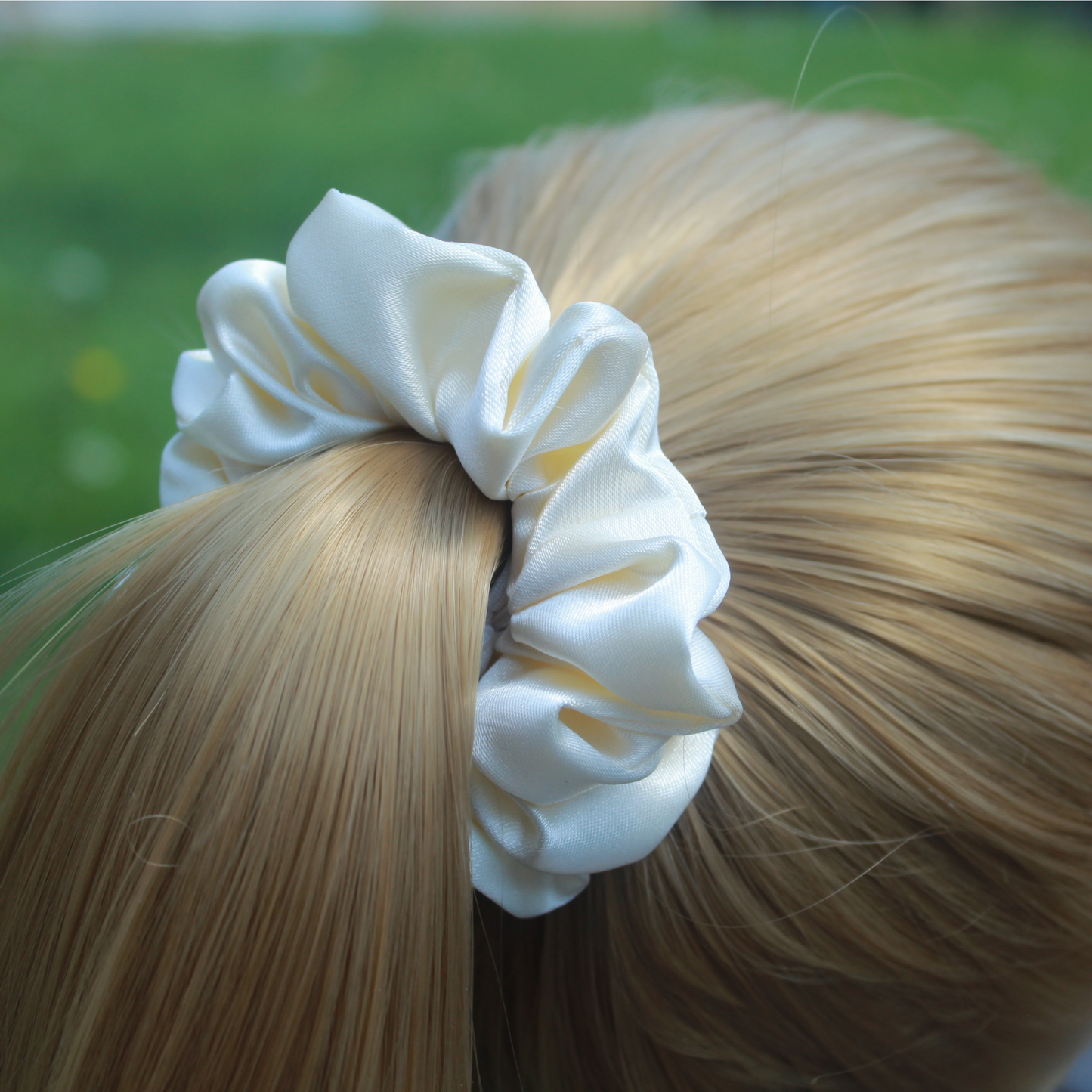 Off-White Satin Scrunchie