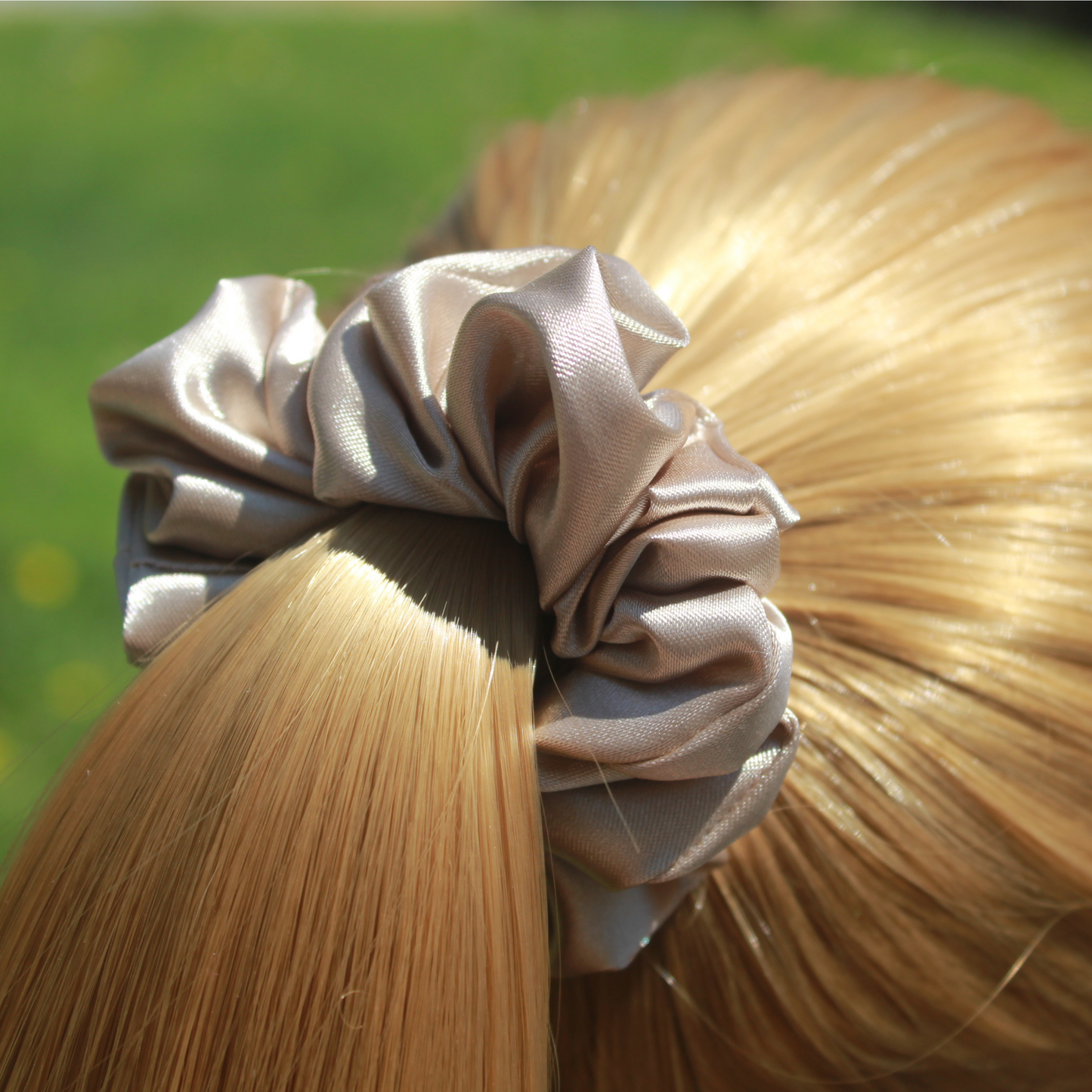 Champagne Satin Scrunchie