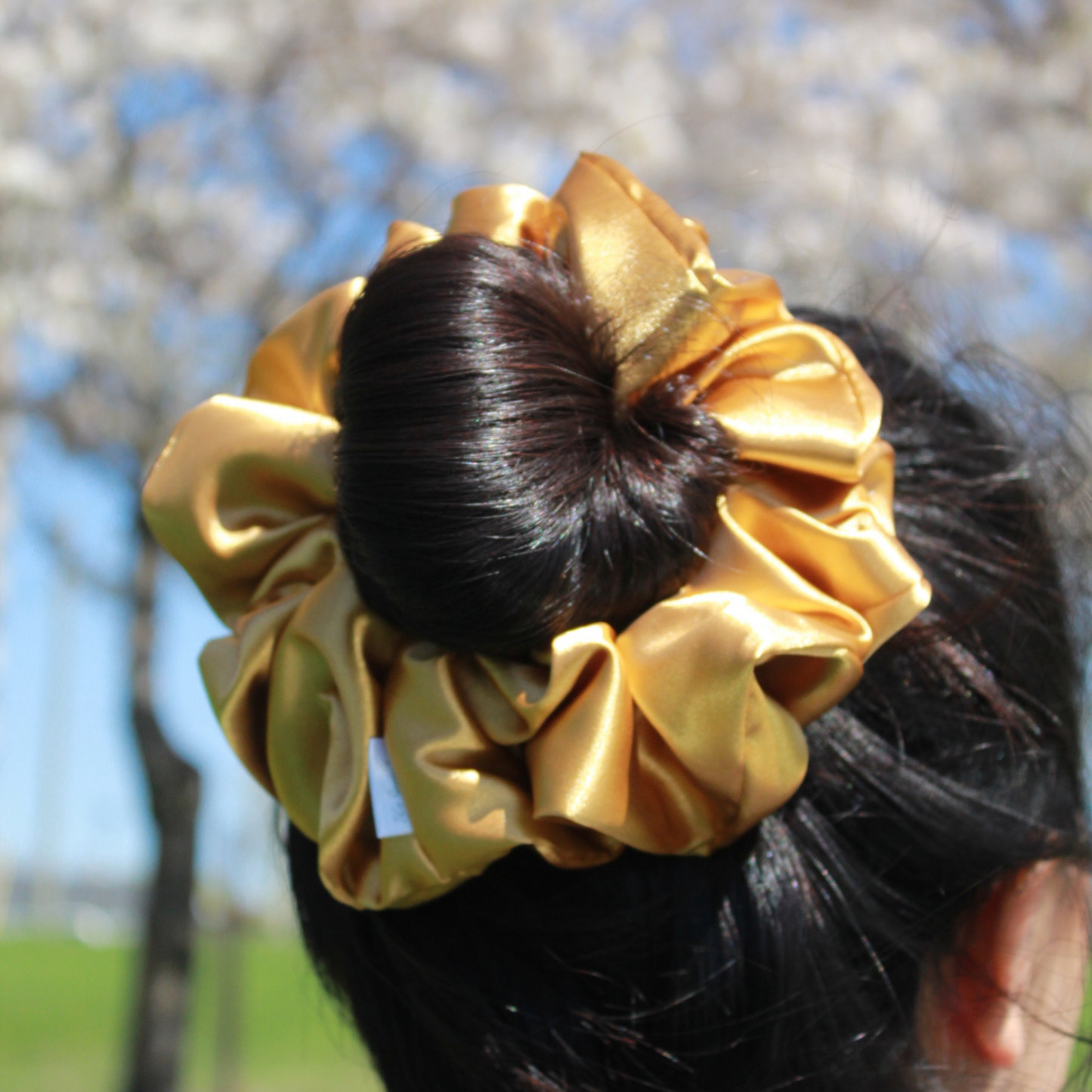 Gold Satin Scrunchie