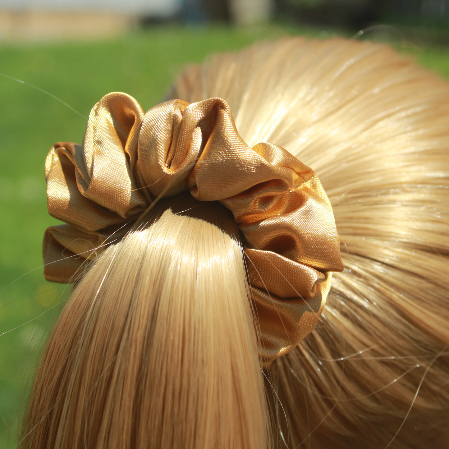 Gold Satin Scrunchie