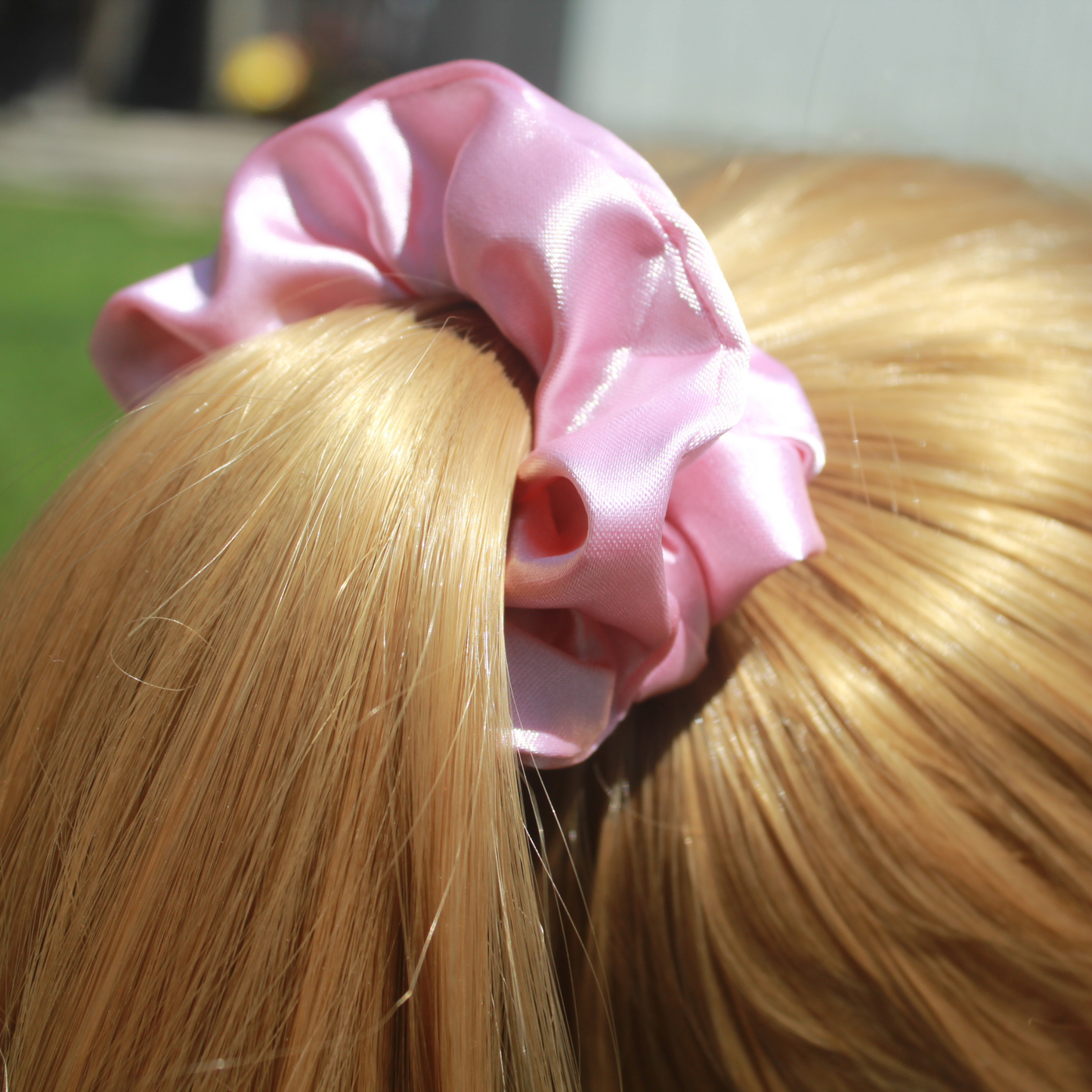 Light Pink Satin Scrunchie