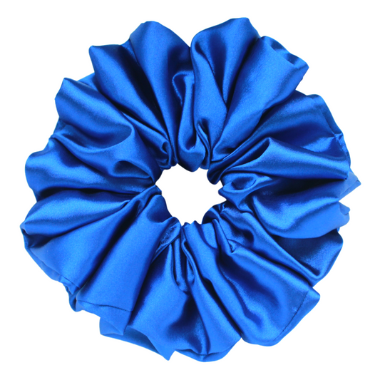 Royal Blue Satin Scrunchie