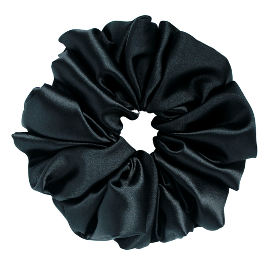 Black Satin Scrunchie