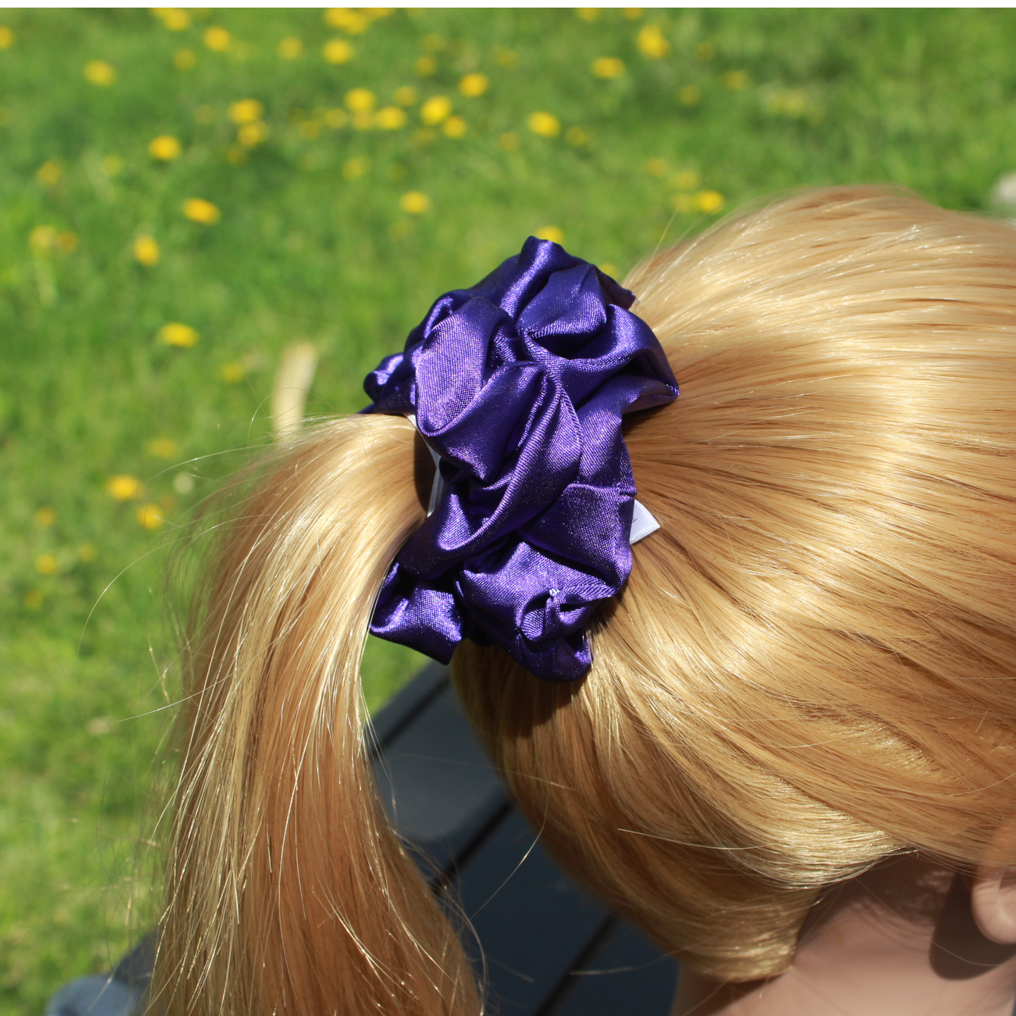 Purple Satin Scrunchie