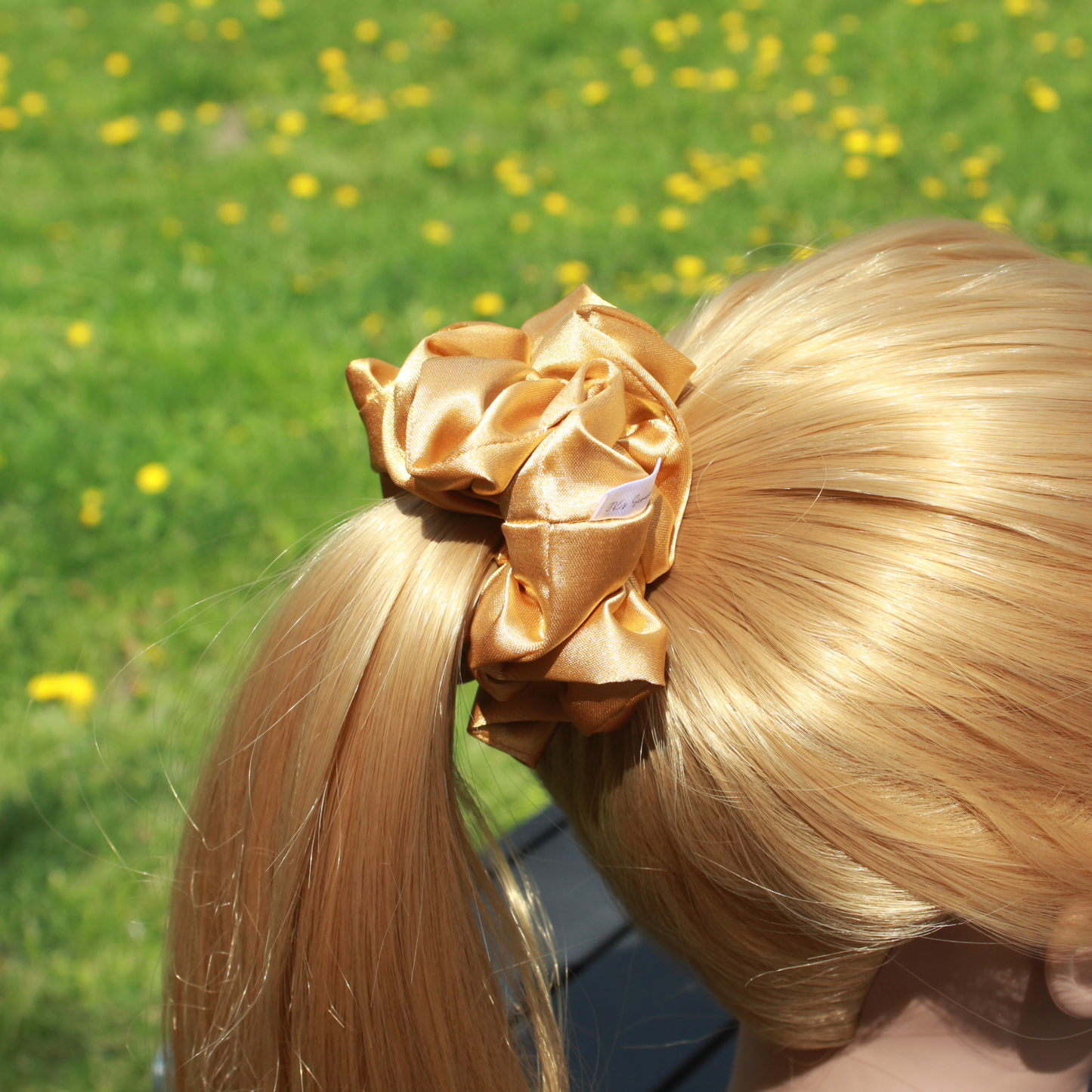 Gold Satin Scrunchie
