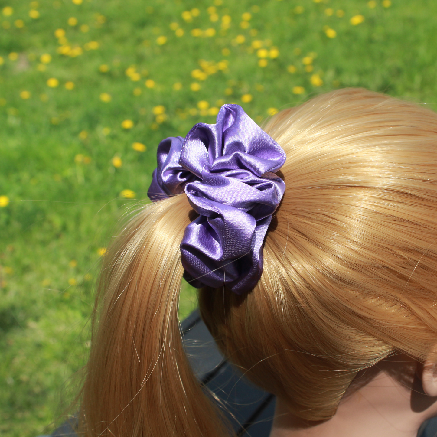 Lilac Satin Scrunchie