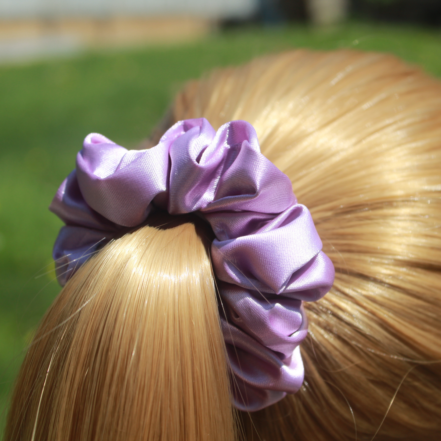 Lavender Satin Scrunchie