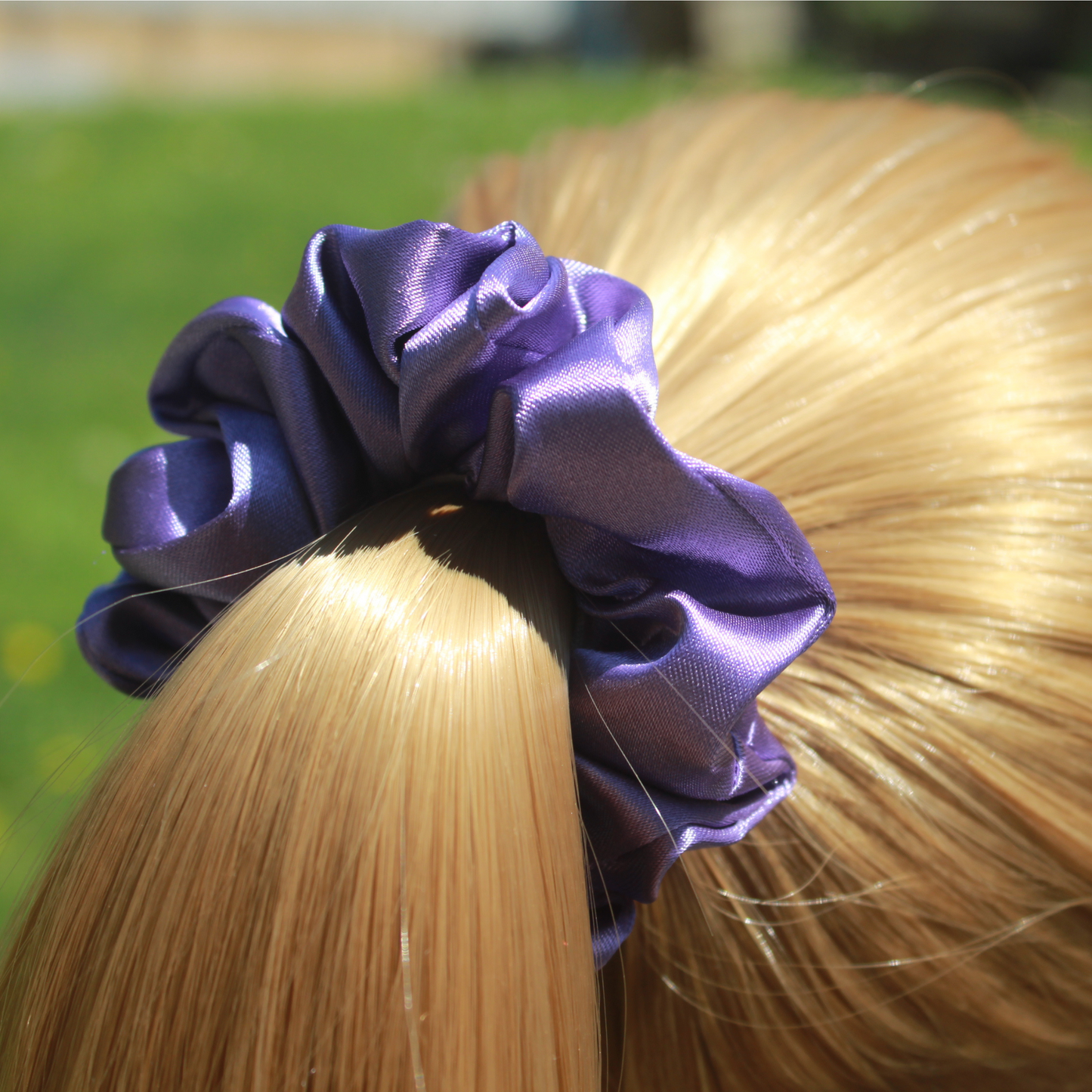 Lilac Satin Scrunchie