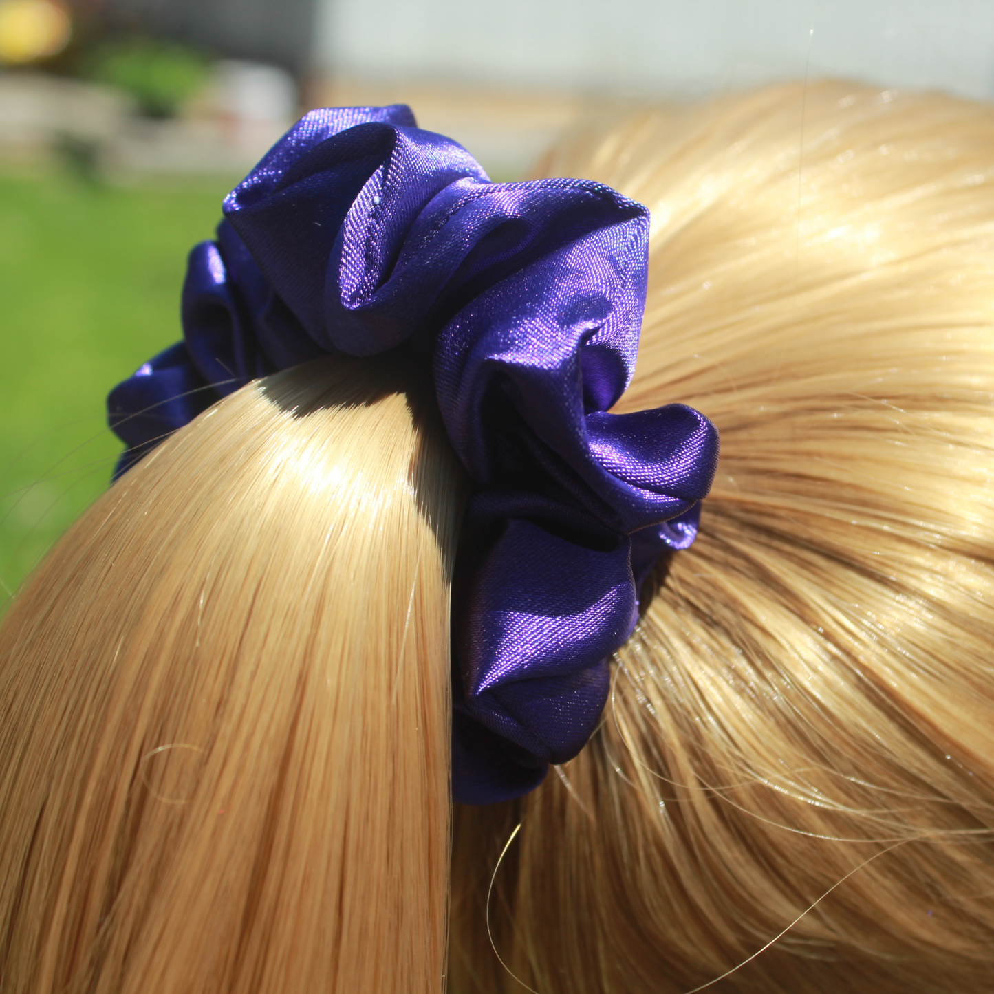 Purple Satin Scrunchie