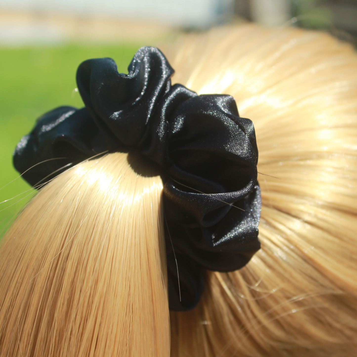 Black Satin Scrunchie