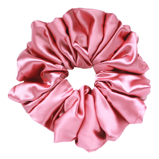 Dusty Rose Satin Scrunchie