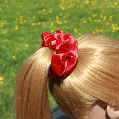Red Satin Scrunchie