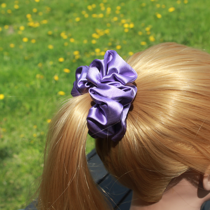 Lilac Satin Scrunchie
